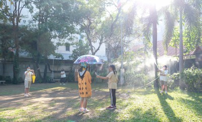 ป.๖ ถ่ายคลิปจำลองเหตุการณ์ภัยจากธรรมชาติ (๒๖ ม.ค.๖๖) Image 1