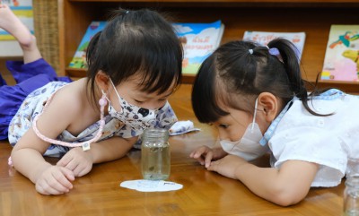 อนุบาล 2 กิจกรรมสังเกตการเจริญเติบโตของกบ (พ. 28 มิ.ย.66) FLEXI_IMAGE 1