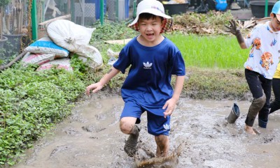 อนุบาล 3 ย่ำดินเตรียมแปลงนา (พฤ. 4 ก.ค.67) FLEXI_IMAGE 1