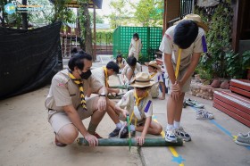 ป.๖ กิจกรรมบุกเบิกทำที่วางหม้อสนาม (๒๕ ก.ย.๖๘) Image 8