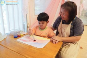 กิจกรรมระบายสีน้ำ บ้านเด็กเล็ก (ศ. ๒๕ ก.ย. ๖๙) Image 8